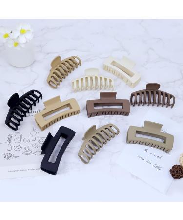 Kavya 10-Piece Hair Clips Set for Women Big Thick Hair Styling Accessories Multi-Color Slippery Hair Clips for Girls - Buy Online on GoSupps.com