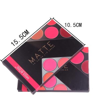 ARTIFUN 15 Colors Lipstick Palette Long Lasting Waterproof Matte Velvet Cosmetic Lip Cream with Mirror - Buy Online on GoSupps.com