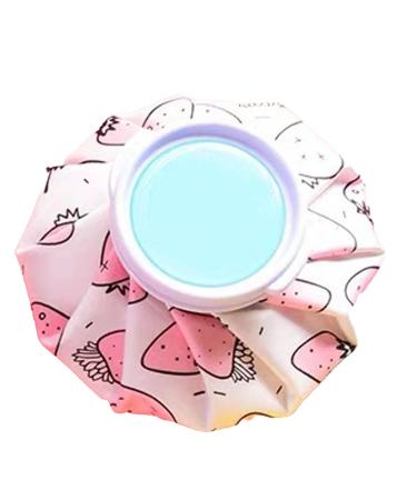 Cute ice cream bag with cartoon print for hot and cold portable reusable ice cream bag ice cream bag (strawberry)