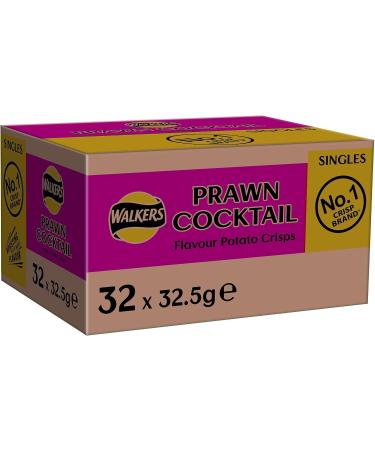 Walkers Prawn Cocktail Crisps 32x32.5g (Wholesale Box) - Buy Online on GoSupps.com
