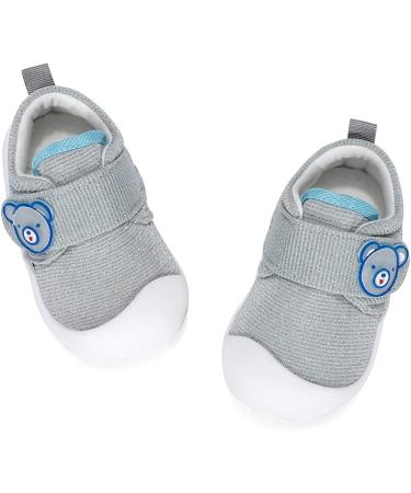 MASOCIO Glittery Baby First Walking Shoes | Anti-Slip Toddler Trainers | 5.5 UK Child Gray - Buy Online on GoSupps.com