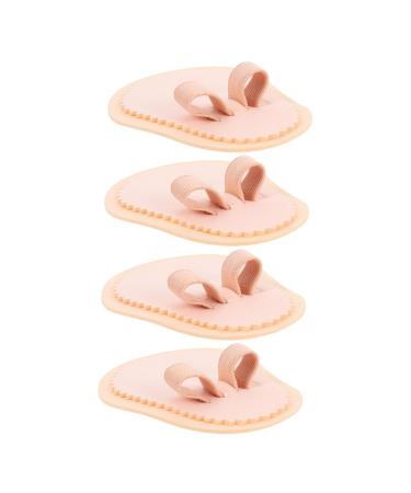 Healifty 4pcs Hallux Valgus Pad Splints Shoe Protector Shoe Pads for High Heels Big Shoe Filler Bunion Protector Wrap Hammer Pads Forefoot Isolation Separator Tool 11x8.5x0.6cm Brown