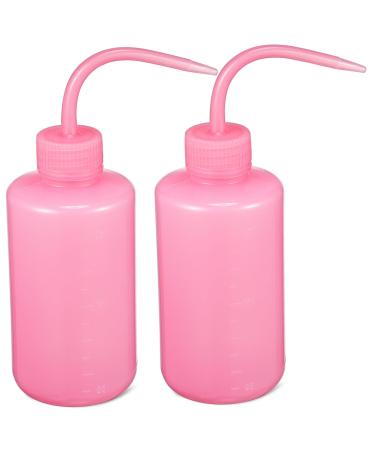 2Pcs Squeeze Bottle for Eyelash Cleaning with Angled Lightweight Wash Bottle for Eye Lip Nasal Wash Versatile Portable for Beauty Tattoos