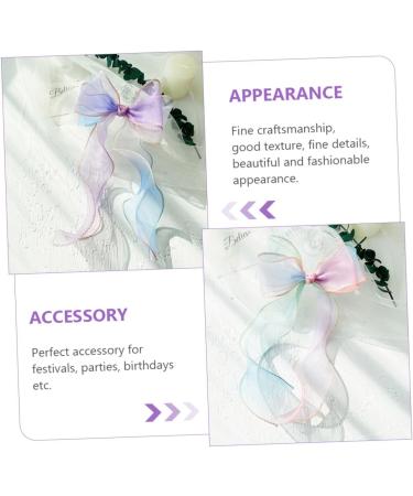 Beavorty 1pc streamer hairpin double hair bows big hair bows girl hair bows Women Barrettes hair clips for bows girls hair snap clip baby decor Girl Hair Clip child Fashion Hair ring fabric - Buy Online on GoSupps.com