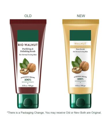 MZ Walnut_Exfoliating & Polishing Face Scrub For Normal to Dry Skin (100gm) - Buy Online on GoSupps.com
