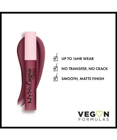 NYX Lip Lingerie XXL Matte Liquid Lipstick - Bust-Ed (Purple Mauve) 0.13 Fl Oz (Pack of 1) - Buy Online on GoSupps.com