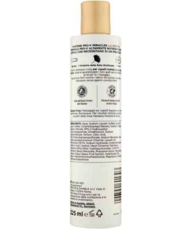  Pantene Pantene Pro-V Miracles Forza Anti-Yellowing Shampoo with biotin and hydrolyzed silk proteins for blonde treated or sun-damaged hair 225 ml - Buy Online on GoSupps.com