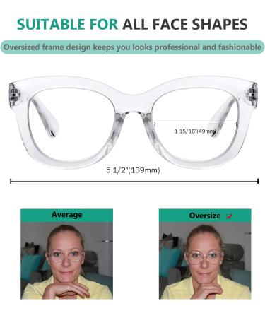 Shop Eyekepper Oversized Retro Reading Glasses for Women - Stylish Grey/Tortoise Frames +2.50 Magnification - Buy Online on GoSupps.com