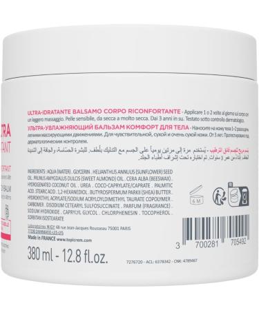 Topicrem - Ultra Moisturizing Comfort Body Balm - Nourishes Protects and Moisturizes the Skin - Rich Texture Delicate Odor Sensitive and Dry Skin From 3 Years Made in France - 380ml - Buy Online on GoSupps.com
