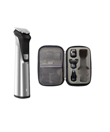 Philips Norelco Multi Groomer - 25 Piece Mens Grooming Kit for Beard, Body, Face, Nose, and Ear Hair Trimmer,Shaver, and Clipper with Premium Storage Case - NO Blade Oil Needed, MG7770/49