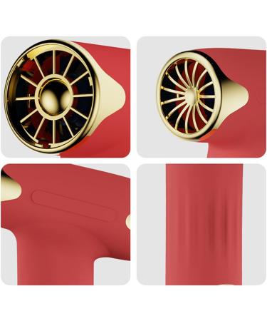 Alomejor Mini Fan: Portable Bladeless Hair Dryer for Pets | 4 Wind Levels 1100mAh Battery - Ideal for Cats & Dogs (Red - Buy Online on GoSupps.com