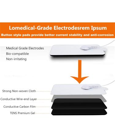 20 Pack TENS Unit Snap Electrode Pads | Reusable 35+ Times | 3.5mm Connector | Compatible with Belifu TENS | 20 Piece Set - Buy Online on GoSupps.com