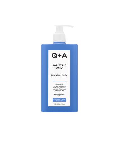 Q+A Salicylic Acid Smoothing Lotion for Effective Targeted Body Care a BHA that exfoliates the skin combats 'backne' and unwanted texture promoting a smoother and healthier appearance 250ml