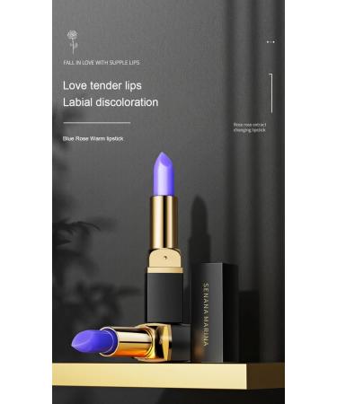 Buy 2Pcs Color Changing Blue Rose Lipstick Set - Magic Mood Jelly Lip Balm Vitamin E PH Reactive Pink Tint - Buy Online on GoSupps.com