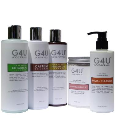 G4U Face Wash - Natural Plant-Based Facial Cleanser for All Skin Types | Vitamin C | 8.5 Fl Oz | Ideal for Daily Use at Home Spas & Salons - Buy Online on GoSupps.com
