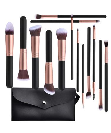 Zhurson make-up brush 14-part red-gold make-up brush set face and eye brush suitable for foundation powder and eyeshadow.
