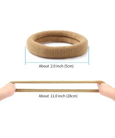 100pcs Seamless Hair Ties for Thick Hair - Elastic Ponytail Holders for Women and Girls - Buy Online on GoSupps.com