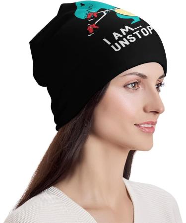 I Am Unstoppable T-rex Beanie Cap - Soft & Warm Unisex Skull Hat for Sleep, Running & Casual - Buy Online on GoSupps.com