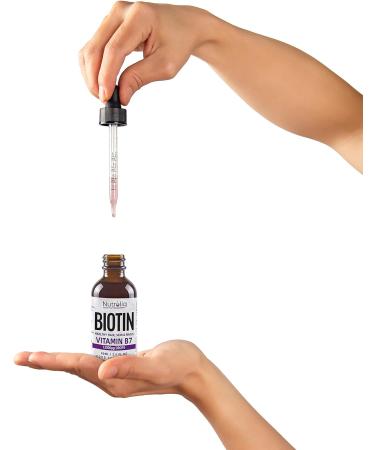 Nutroliq Biotin Liquid Drops - 12000mcg for Hair, Skin & Nail Health - Vegan Dietary Supplement - Berry-Flavored Serum - 60ml - Buy Online on GoSupps.com