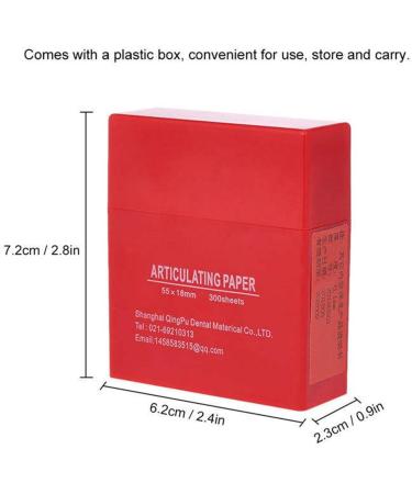 Humdcdy Dental Articulation Paper - 300 Pieces/Box | Premium Bite Articulation Paper for Oral Care & Dental Accessories - Buy Online on GoSupps.com