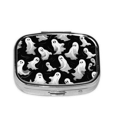 Halloween Goth Printed Square Pill Box Portable Travelling Pill Box Medicine Organiser