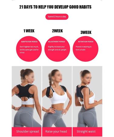 ZUIAI Posture Corrector Adjustable Back Support Belt Spine Back Shoulder Brace Support Belts Adult Invisible Hunchback Belts(B Black CH) Small B Black - Buy Online on GoSupps.com