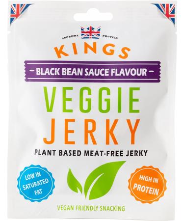 Kings Black Bean Sauce Flavour Veggie Jerky Box of 16 x 25g - Buy Online on GoSupps.com