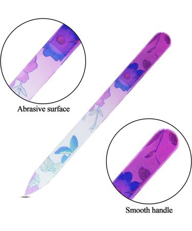 3 Pack Glass Nail File Set with Case | Gradient Color Crystal Nail Files for Professional Manicure | Two Sided Etched Filing Surface | Czech Glass File by EAONE - Buy Online on GoSupps.com