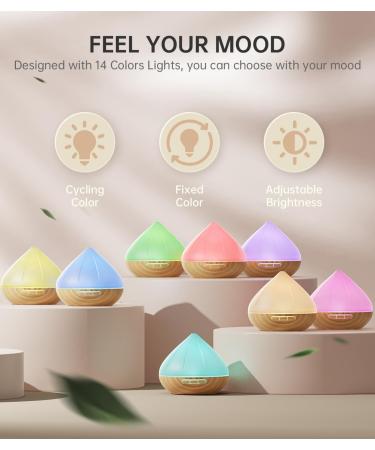 500ml Essential Oil Diffuser with 8 Essential Oils - Aromatherapy Humidifier for Large Room | Remote Control, 4 Timer Settings - Buy Online on GoSupps.com