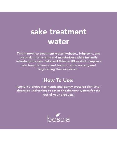 BOSCIA Sake Treatment Water Serum - Vegan Cruelty-Free Hydrating Facial Serum with Vitamin B3 & Rice Ferment - Natural Clean Skincare (1.79 Fl Oz - Buy Online on GoSupps.com
