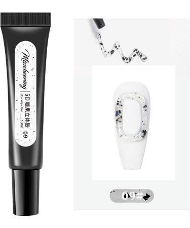 Nail Polish Gel | Stereo Adhesive Nail Polish Gel - Nail Polish Gel Create Various Manicures for Manicure Art Design Enjoy Stereo Adhesive Nail Polish Gel for Lover Girl Mother 09 - Buy Online on GoSupps.com