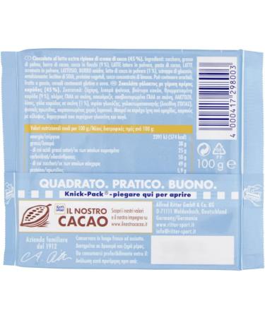  Italian Gourmet E.R. Ritter Sport Colourful Variety Cocco Milk chocolate filled with milk cream and chopped coconut 100g - Buy Online on GoSupps.com