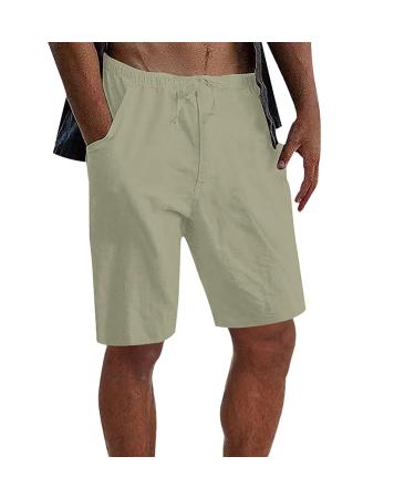 Training pants for men light loose 3/4 shorts cord strain elastic waist wide leg casual beach yoga pants army army style pants pants men 5xl cotton a2-beige xl