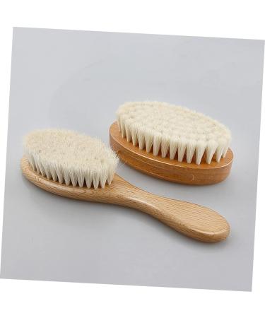 DOITOOL Natural Wooden Hair Teasing Comb | Baby Hair Brush Set for Newborns | Travel Friendly | Shower & Massage Brush | White 18x5cm - Buy Online on GoSupps.com