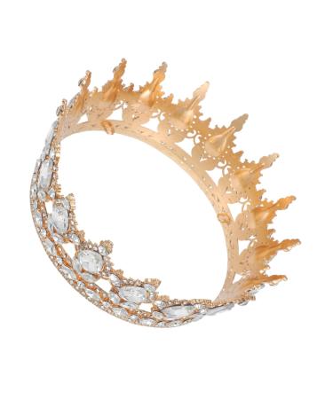 Healeved Baroque Crown Wedding Bridal Crown Headpiece Wedding Bride Crown Rhinestone Crown for Bride Wedding Rhinestone Crown Rhinestone Crown for Ladies Crown for Women Zinc Alloy