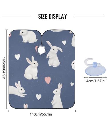 Waterproof Barber Cape - Unisex Haircut Bib with Rabbits Hearts & Cheetah Design for Men | Durable & Stylish Hair Cutting Capes - Buy Online on GoSupps.com