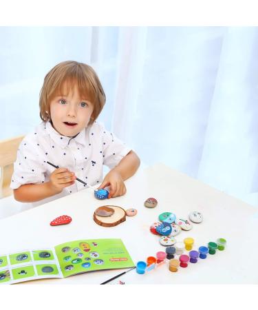 Lulonpon 16-Piece Painting Rocks Set - 2-3 Inch Kindness Rocks for Kids - Smooth Surface Arts and Crafting Supplies - 4.0 lbs Blue-Gray River Rocks Bulk - Buy Online on GoSupps.com