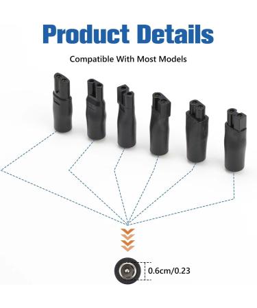 USB Charger Replacement Power Adapter 6 Charging Cord Heads Suitable for All 5V Shaver Sound Purifier Electric Beard Trimmer - Buy Online on GoSupps.com
