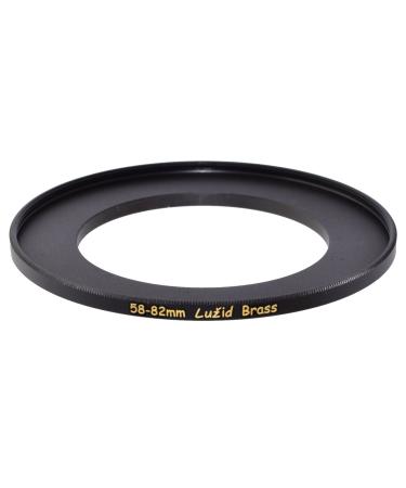LUID X2 Brass 58mm to 82mm Step Up Filter Ring Adapter 58 82 Luzid