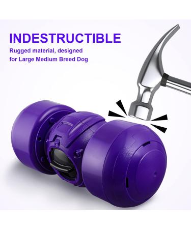 Leipple Interactive Dog Toy for Large Dogs - Rolling Treat Dispenser & Puzzle Toy - Durable Slow Feeder for IQ Improvement & Boredom Reduction - Medium to Large Dogs (Purple) - Buy Online on GoSupps.com