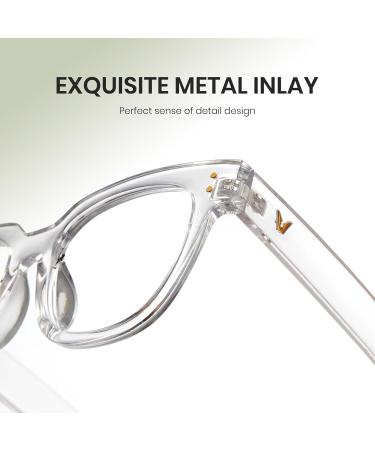 Buy Cyxus Blue Light Blocking Glasses - Square Chic Preppy MultiColor Frame for Women & Men - Clear 8153-1 | International Shipping Available - Buy Online on GoSupps.com