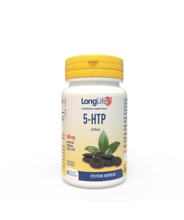 LongLife 5-HTP | Griffonia titrated at 20% in 5-HTP | 500mg Griffonia - 100mg of 5-HTP | Mood relaxation mental wellness | 60 vegetable capsules | Vegan gluten free and doping free