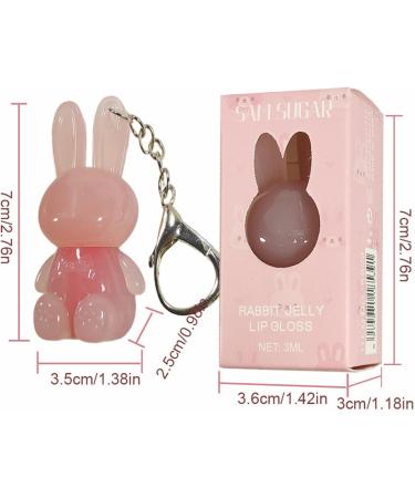 Baorder 3 Pcs Cute Rabbit Shaped Moisturizing Lip Gloss Liquid Lip Gloss Moisturizing Jelly Waterproof Non Sticky Long Lasting - Buy Online on GoSupps.com