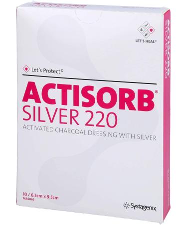 ACTISORB 220 Silver Sterile Compresses 6.5x9.5 cm | 10 pcs | International Shipping Available - Buy Online on GoSupps.com