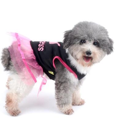 Ranphy Rock Pink & White Princess Dress for Little Dogs & Cats - Chihuahua Clothing XS Puppy Shirt Summer Dress - Buy Online on GoSupps.com