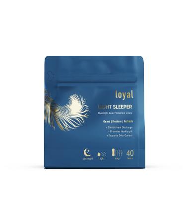 Loyal Light Sleeper Panty Liners - Discharge & Odor-Proof Layers (180mm 40-Count) 40 Count (Pack of 1)