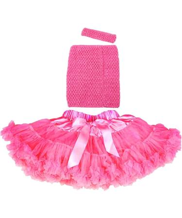 Time to Sparkle 4pcs Crochet Tube Top and Tutu Dress Set - Hot Pink | Infant Girls Skirt Pettiskirt - Buy Online on GoSupps.com