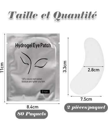 VEGCOO 80 Paires Patchs Pour Extensions de Cils Gel Non Pelucheux pour Teinture Cils Extension Cils (Renard) - Buy Online on GoSupps.com