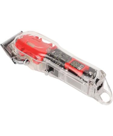 Qukaim Hair Cutting Clipper Electric Hair Clipper with LED Display Incisive Blade Grooming Trimmer 6 Guide Combs Transparent - Buy Online on GoSupps.com