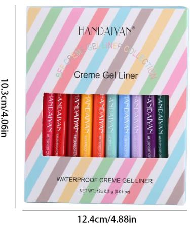 Colourful Eyeliners Matte Eyeliner Pencil Long Lasting Waterproof Makeup Cosmetics 12PCS - Buy Online on GoSupps.com